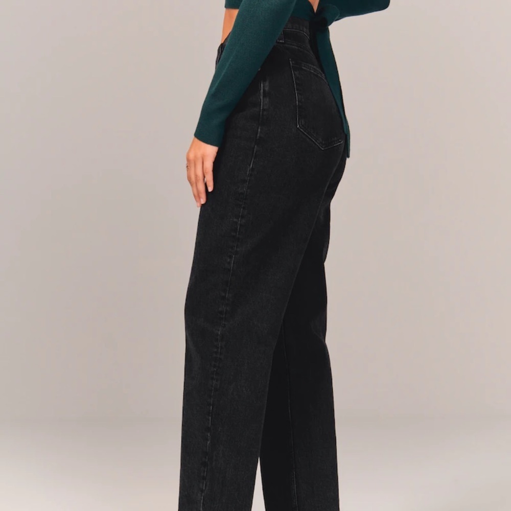 ABERCROMBIE AND FITCH ASYMMETRIC CRISSCROSS CURVE LOVE THE DAD HIGH RISE (FIRM) - Picture 6 of 10
